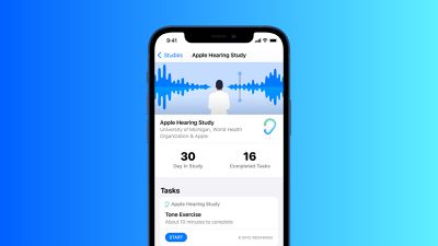 apple hearing study blue