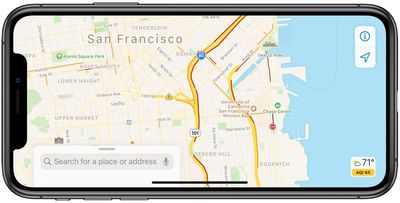 traffic conditions in maps in iOS 13