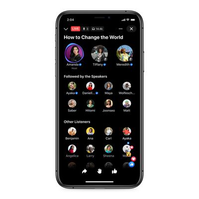 facebook live audio rooms