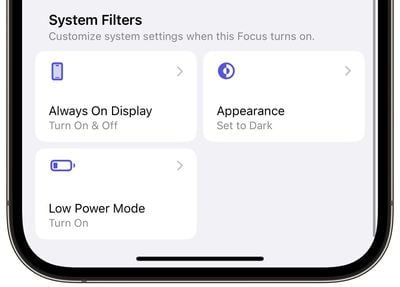 filtros de modo de enfoque ios 16 4