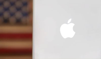 apple logo us flag smooth