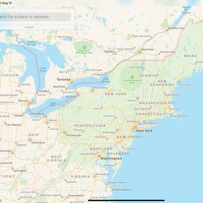 updated apple maps north east us