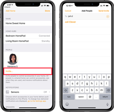 homekit access invite