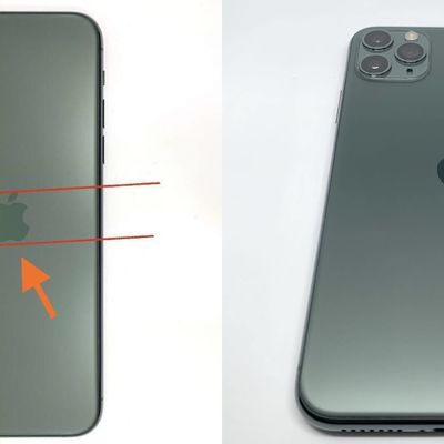 misaligned iphone 11 pro apple logo