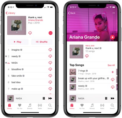 Ariana Grande S Thank U Next Breaks Apple Music Record For Most Streamed Pop Album In First 24 Hours Macrumors