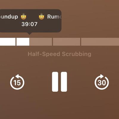 podcasts scrubbing chapters ios 18