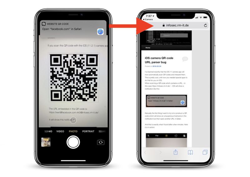Ios 11 Qr Code Vulnerability In Camera App Could Lead Users To