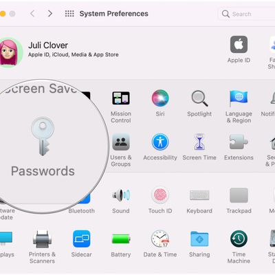 passwords system preferences