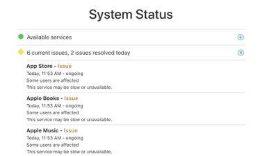 apple app store outage