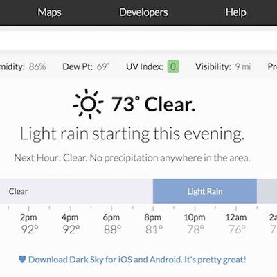 dark sky website