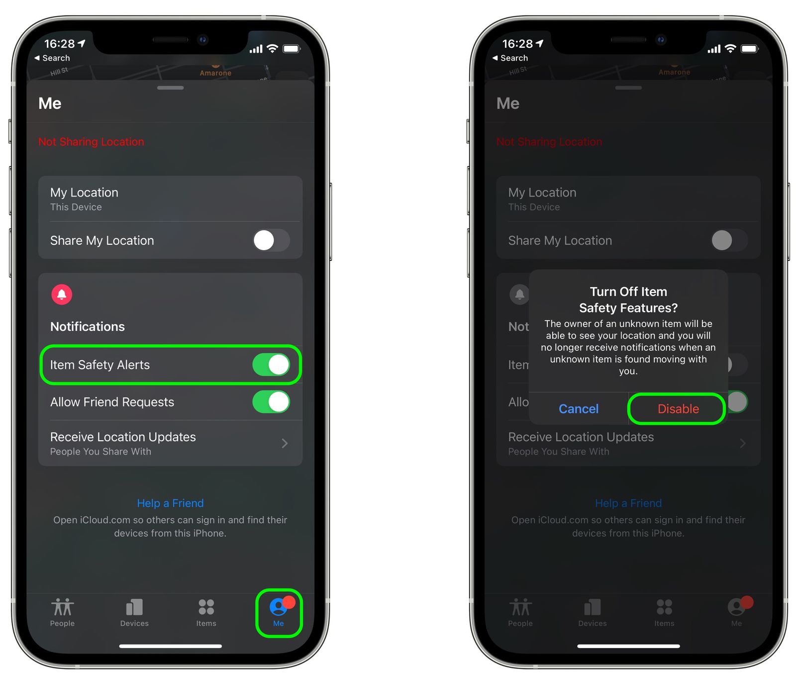 How to Turn Off AirTag Item Safety Alerts MacRumors
