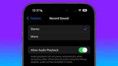 allow audio playback camera setting