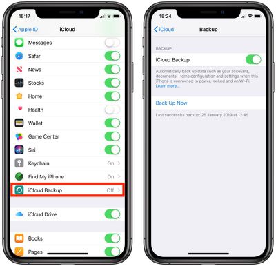 how to backup iphone to icloud on iphone