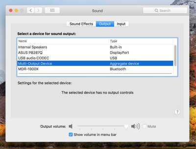 mac multiple sound output