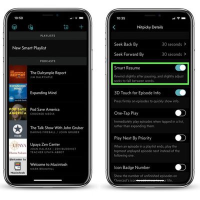 overcast app smart resume