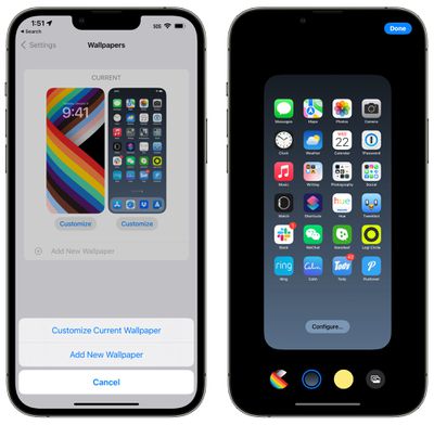 personalizar la configuración del fondo de pantalla de ios 16