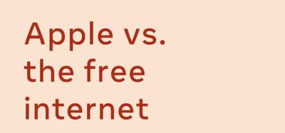 apple vs free internet facebook ad