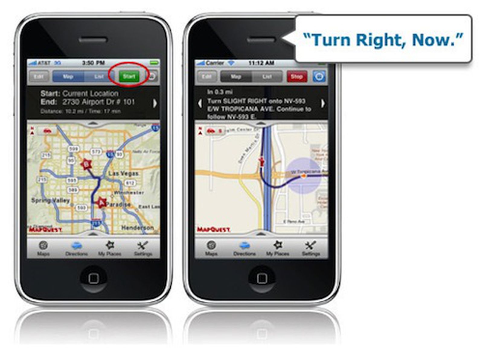 Mapquest Offers Free Basic Turn-by-Turn GPS For IPhone - MacRumors