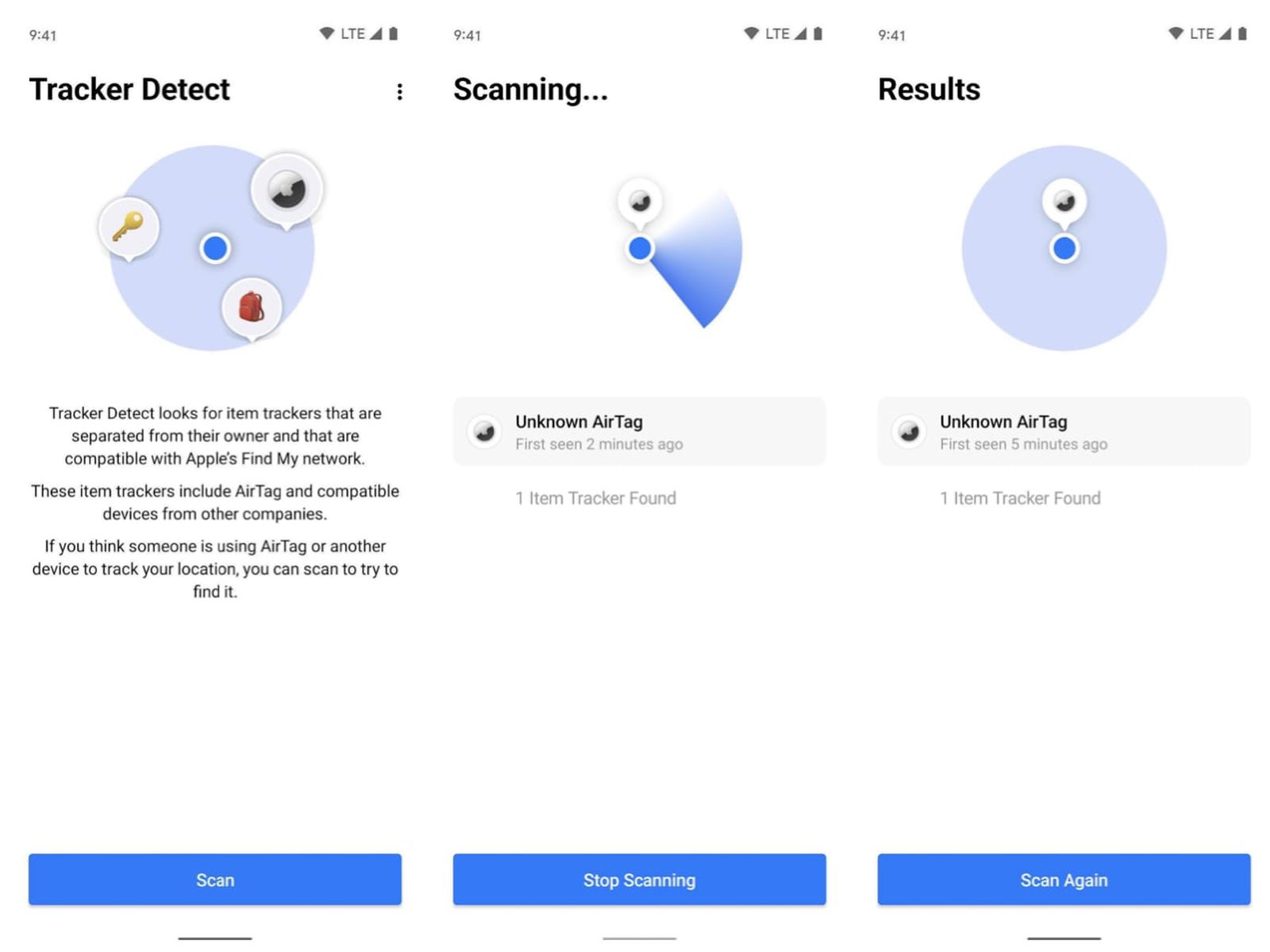 Apple releases AirTag 'Tracker Detect' app for Android