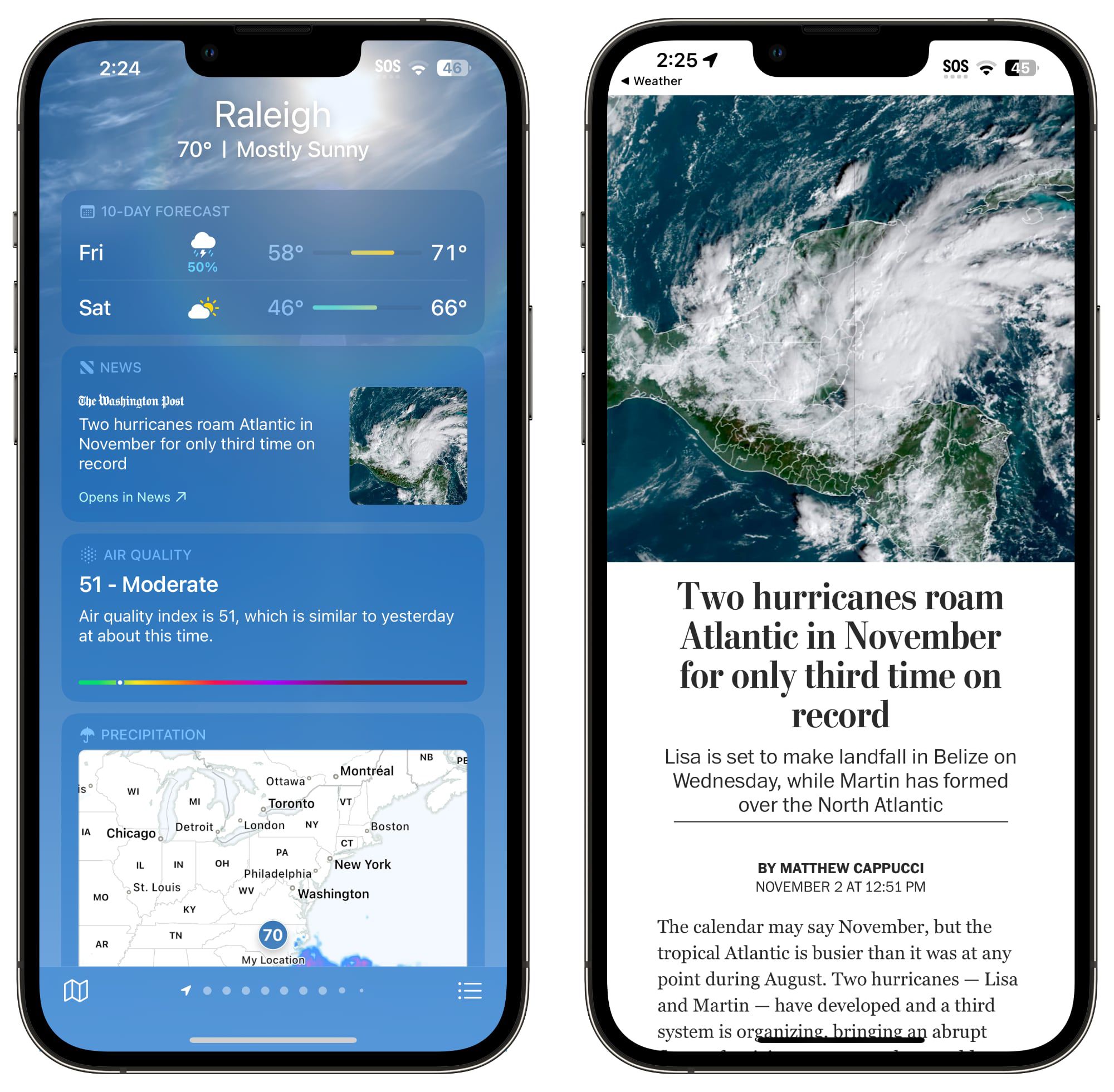Weather App Gains Apple News Section in iOS 16.2 - macrumors.com