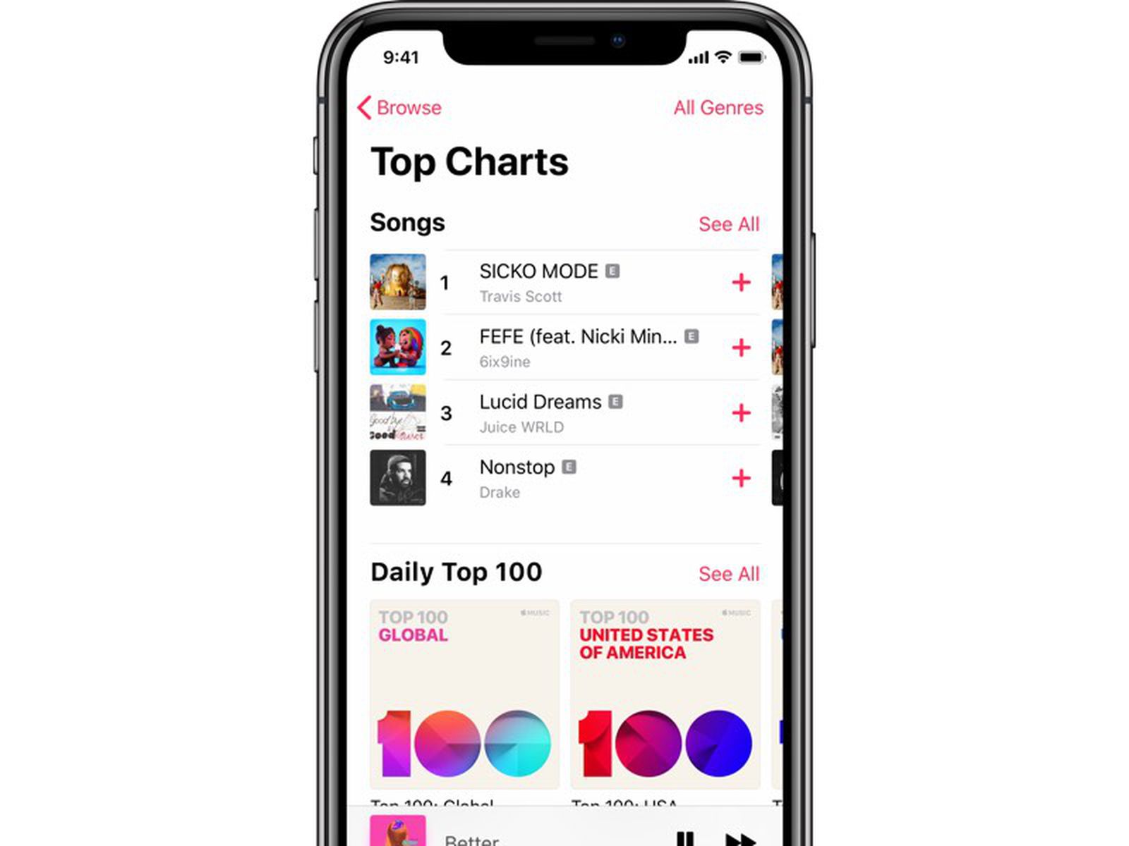 Apple Music Gaining 116 Global 'Top 100' Music Charts -
