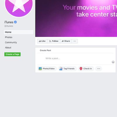 itunes facebook blank