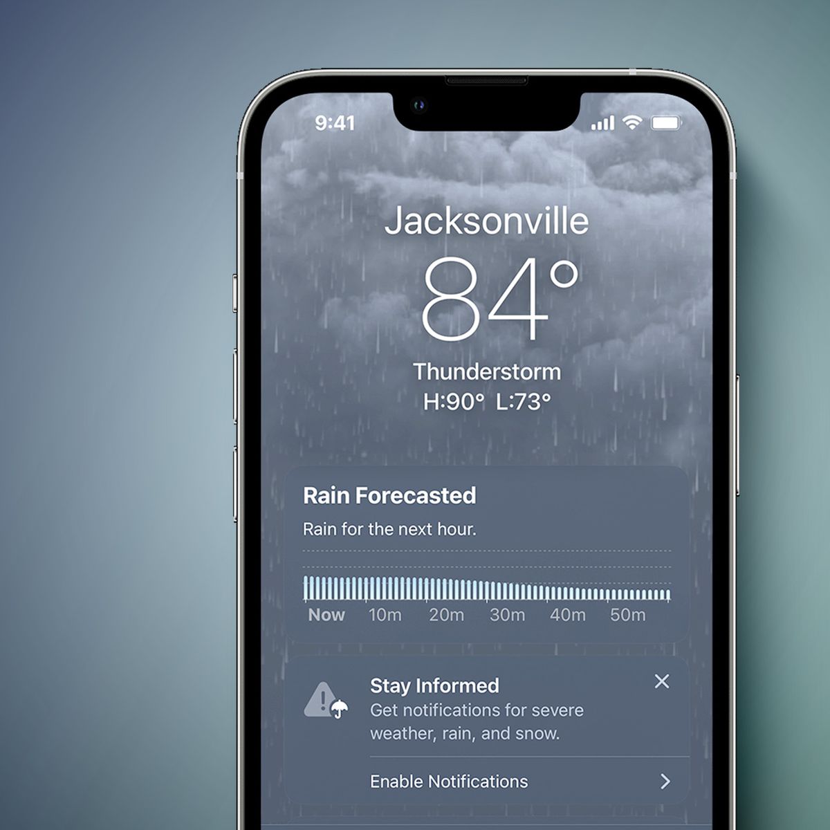 Apple Weather App Now Offers Next-Hour Precipitation Notifications