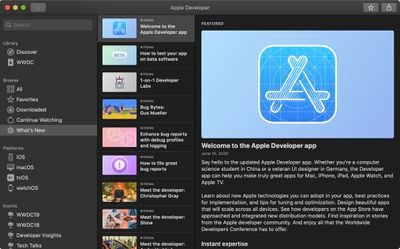 mac developer app whats new