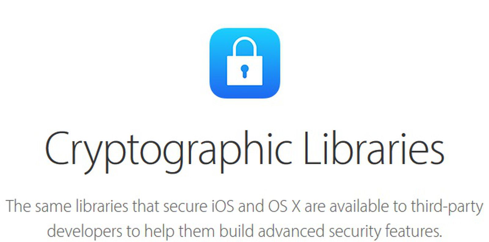 apple tls and crypto libraries