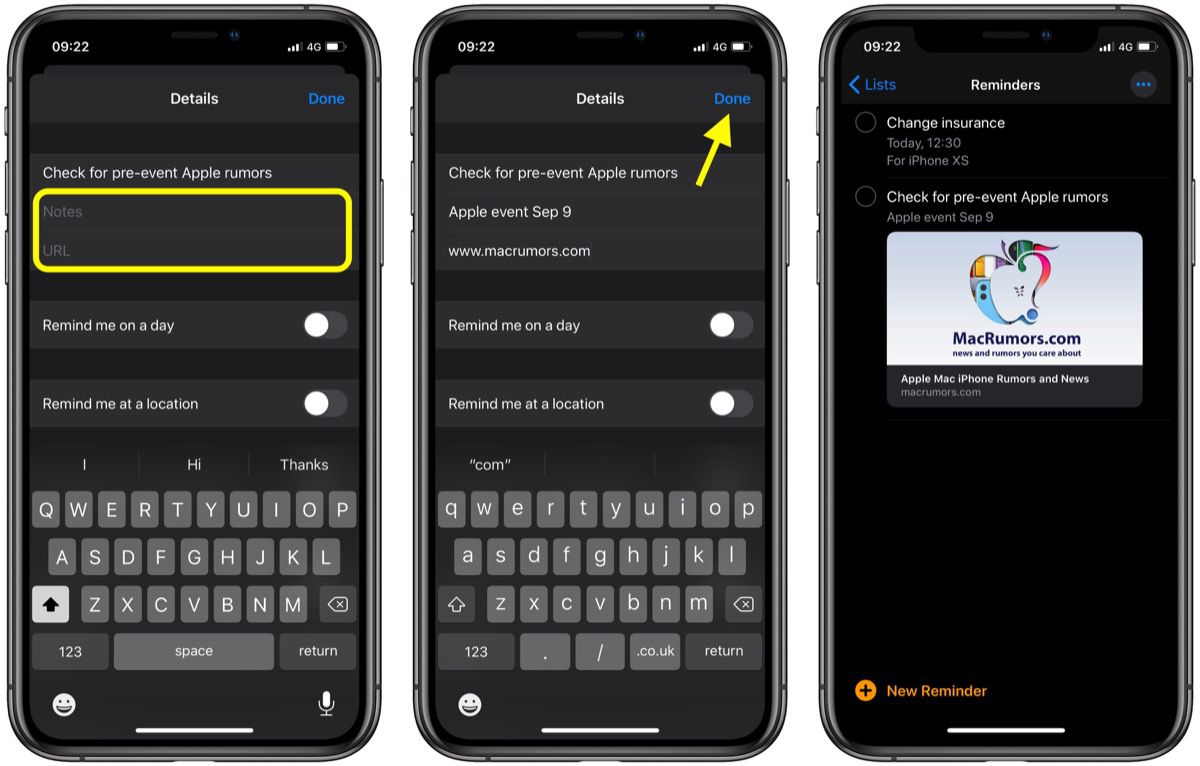 How to Add Notes and URLs to Reminders in iOS MacRumors