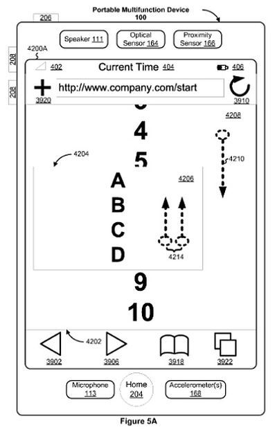 apple multitouch display translate patent