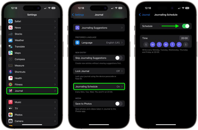 iOS 17.2: How to Set a Journaling Schedule - MacRumors