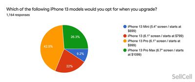 which iphone 13 model sells?