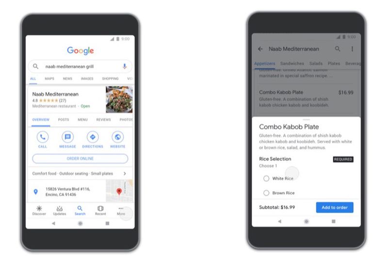 Food Ordering Features Now Available In Google S Mobile Apps