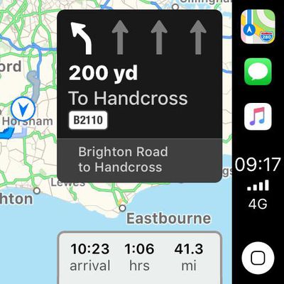apple maps lane guidance uk