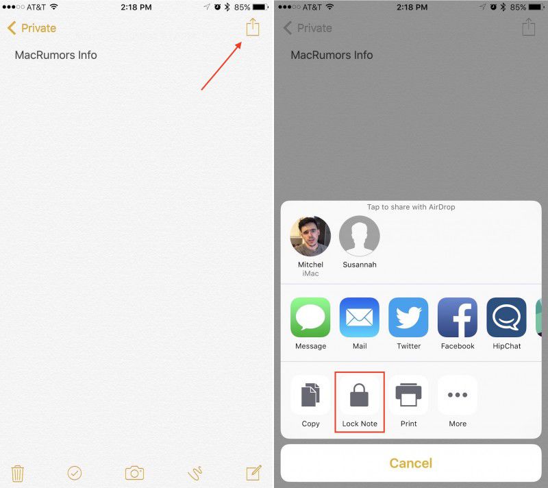 How to Password Protect Notes in iOS 9.3 and OS X 10.11.4 - MacRumors