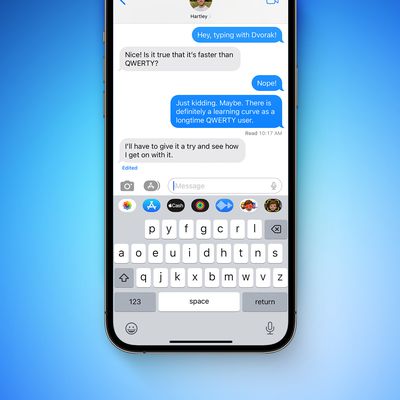 Dvorak iOS Keyboard Feature