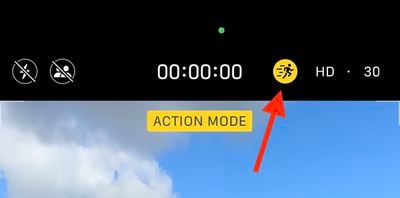 action mode icon - آیفون 14: نحوه استفاده از حالت اکشن برای ضبط ویدیوی صاف