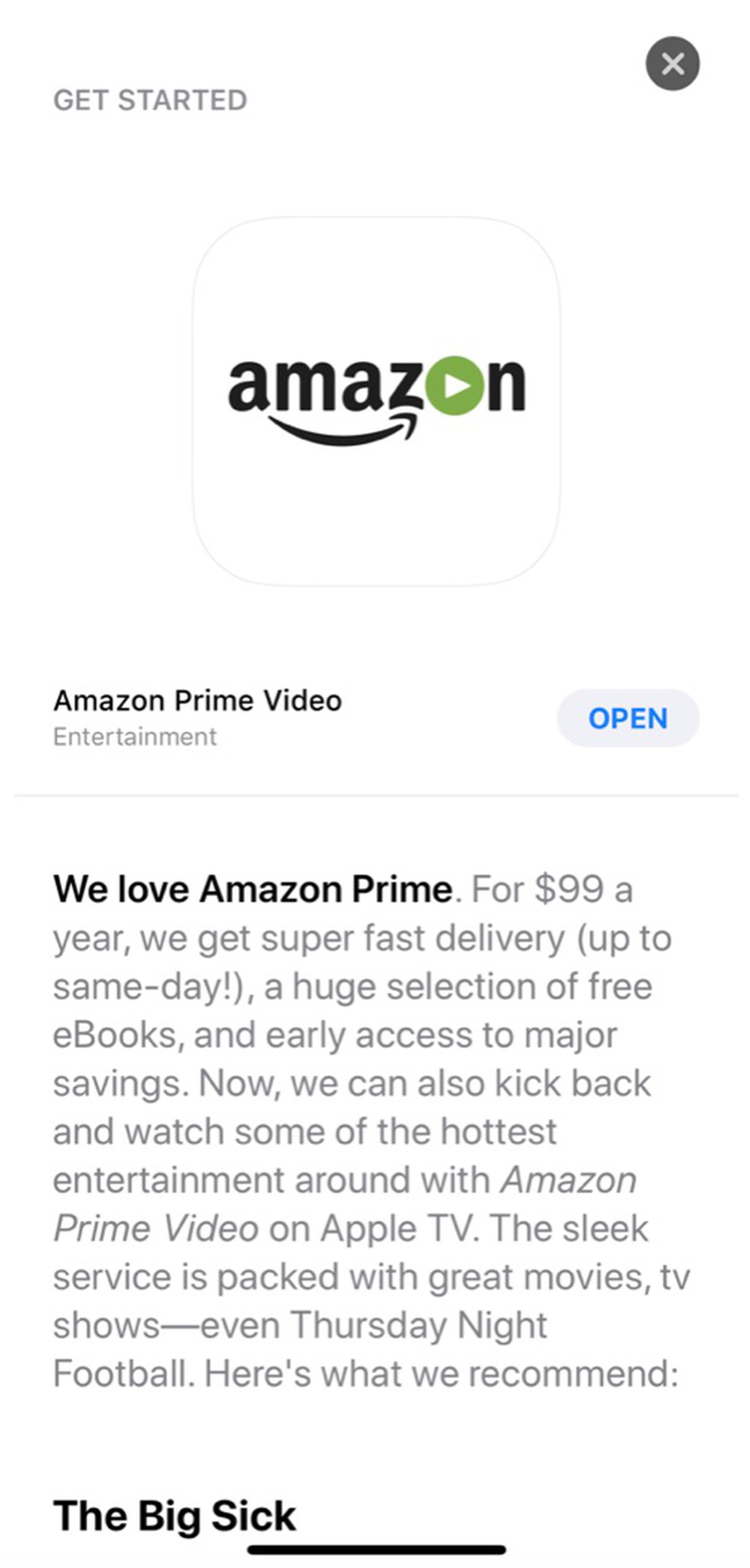 Apple Accidentally Promotes Amazon Prime Video for Apple TV in App Store, Be Imminent [Updated] - MacRumors