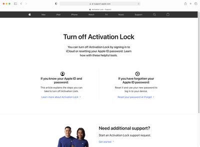 apple turn off activation lock