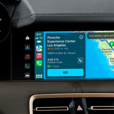 carplay porsche taycan ev routing apple maps