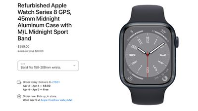 Refurbished Apple Watch Series 7 GPS, 45mm Midnight Aluminum Case with  Midnight Sport Band - Apple