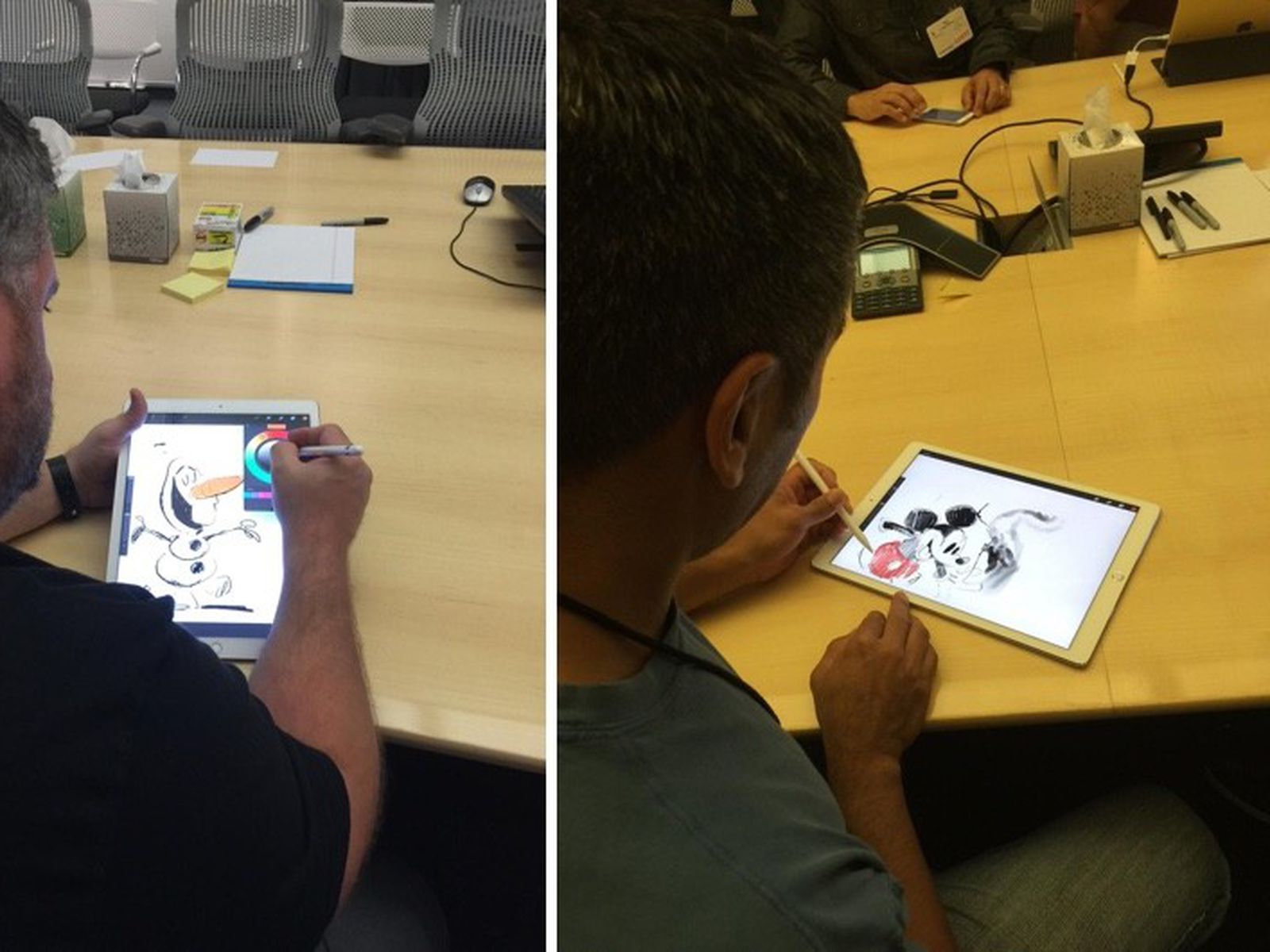 Disney Artists Go Hands On With Upcoming Ipad Pro And Apple Pencil Macrumors