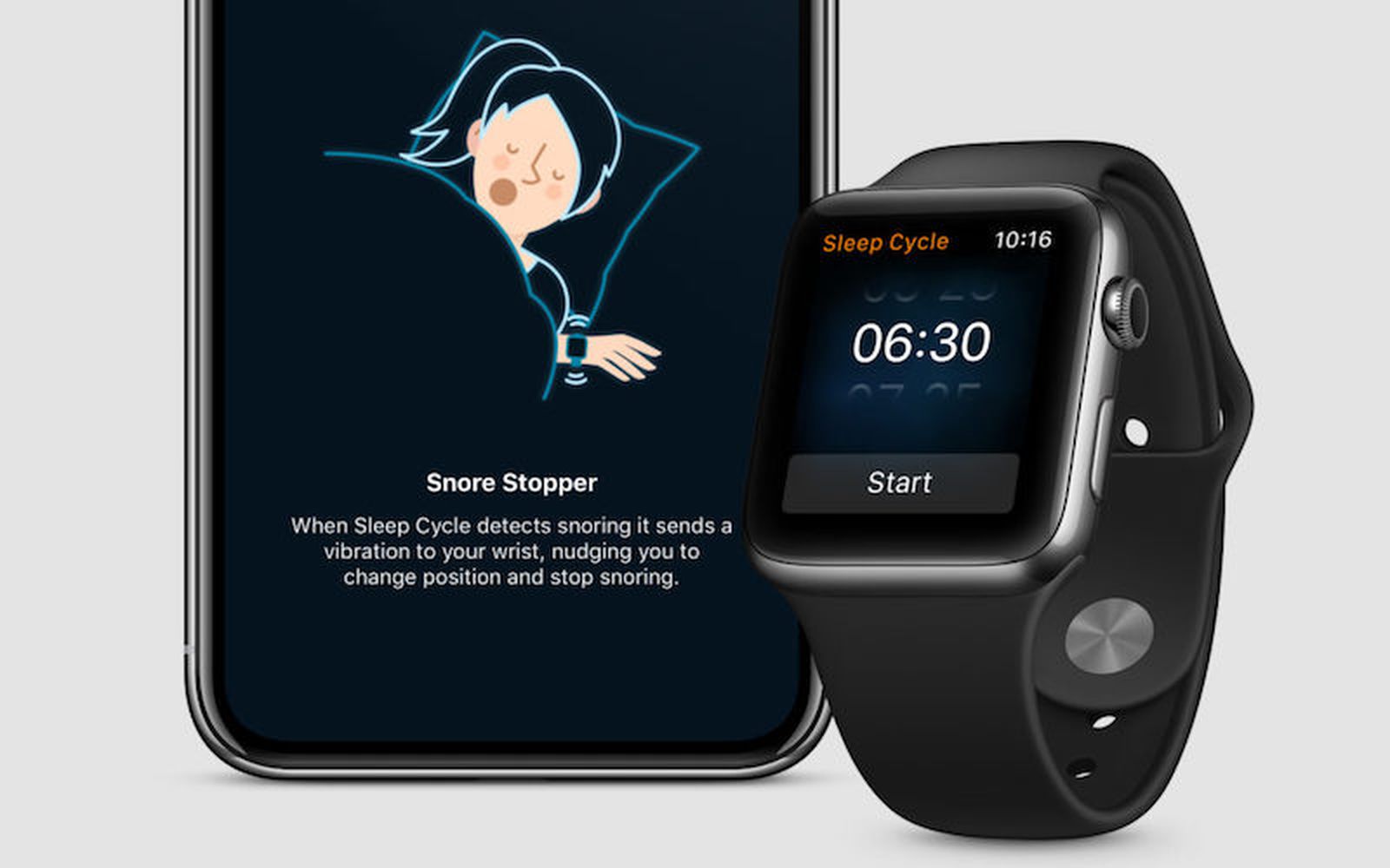 Popular Sleep Cycle iPhone App Expands to Apple Watch With 'Snore Stopper' and Haptic Wake Up Features
