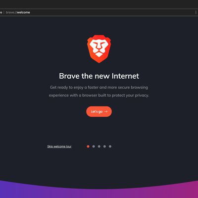 Brave Browser Welcome Page