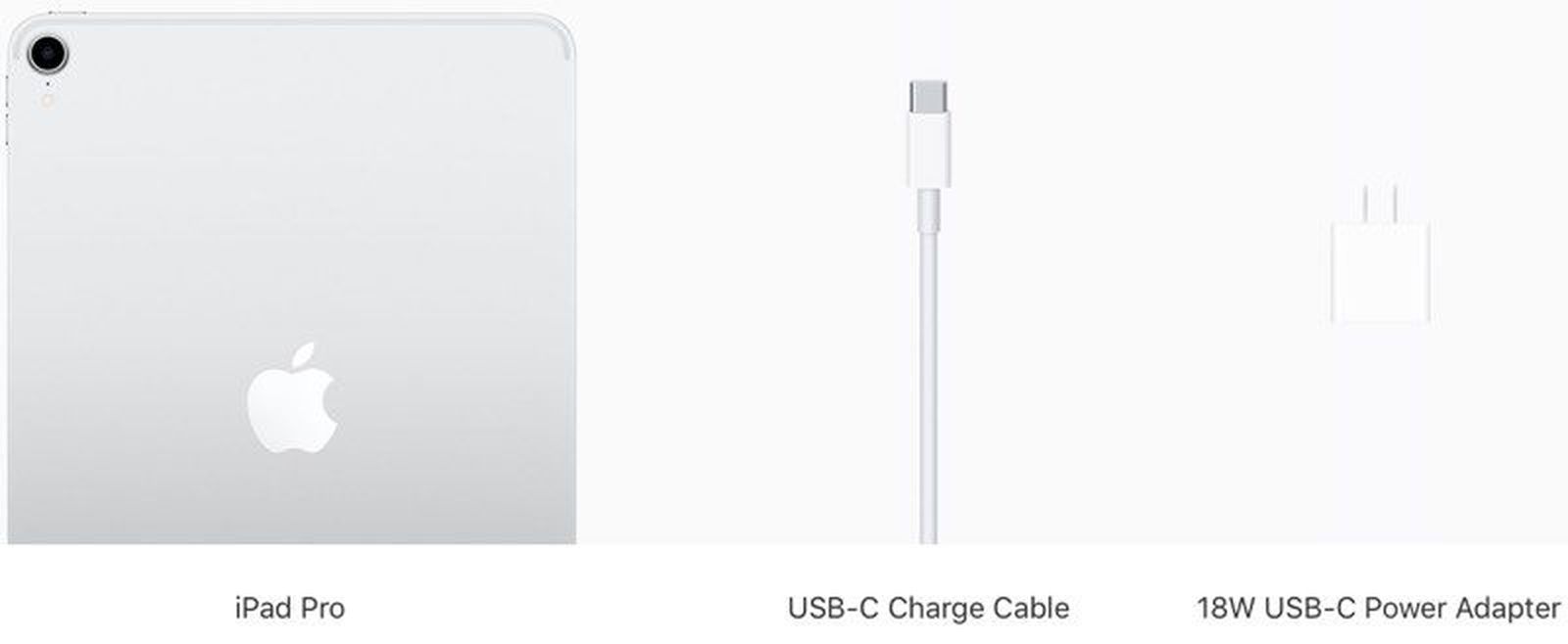 Apple's New iPad Pro Models Ship With 18W USBC Power Adapter MacRumors