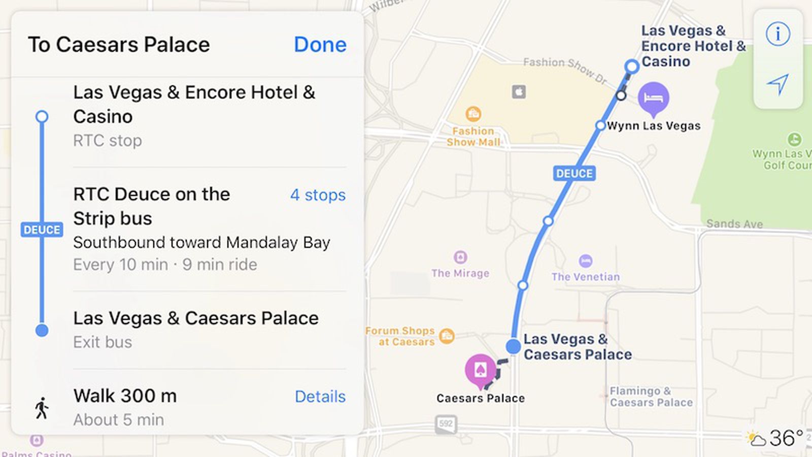 Apple Maps Transit Directions Now Available In Las Vegas And