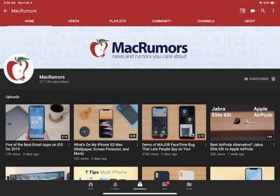 macrumors youtube menu bar fixed