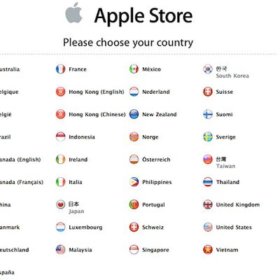 apple store countries