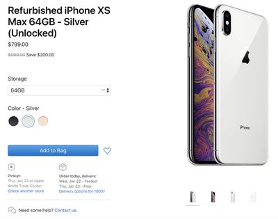 apple refurbished iphone xs